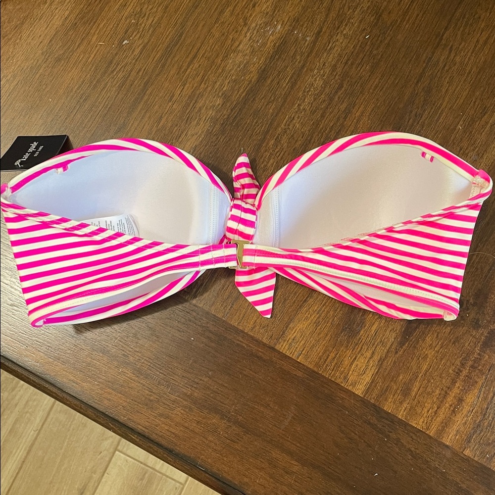kate spade striped pink bandeau bikini top - Picture 2 of 7